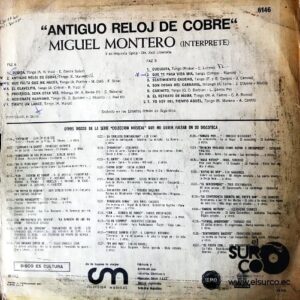 Disco de Vinilo Miguel Montero - Antiguo Reloj De Cobre Vinyl Record