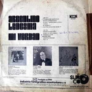 Disco de Vinilo Argentino Ledesma  - Mi Verdad Vinyl Record