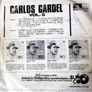 Disco de Vinilo Carlos Gardel  - Carlos Gardel Vol 5 Vinyl Record