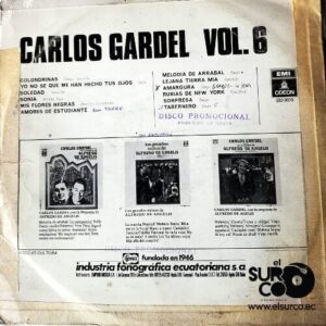Disco de Vinilo Carlos Gardel  - Carlos Gardel Vol 6 Vinyl Record