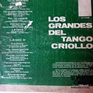 Disco de Vinilo Varios  - Los Grandes Del Tango Criollo Vinyl Record