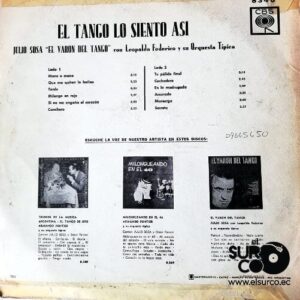Disco de Vinilo Julio Sosa - El Tango Lo Siento Así Vinyl Record