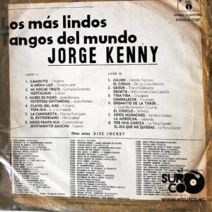 Disco de Vinilo Jorge Kenny - Los Más Lindos Tangos Del Mundo Vinyl Record