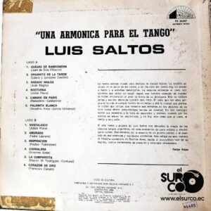 Disco de Vinilo Luis Saltos - Una Armónica Para El Tango Vinyl Record