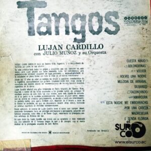 Disco de Vinilo Lujan Cardillo Con Julio Muñoz Y Su Orquesta  - Tangos Vinyl Record