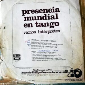 Disco de Vinilo Varios - Presencia Mundial En Tango Vinyl Record