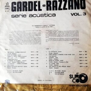 Disco de Vinilo Gardel-Razzano - Serie Acústica Vol 3 Vinyl Record