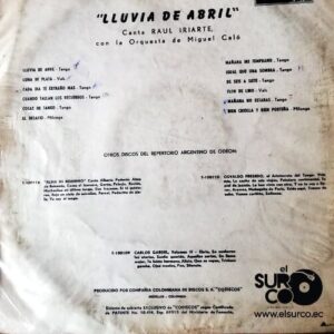 Disco de Vinilo Raul Iriarte - Lluvia De Abril Vinyl Record