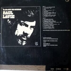 Disco de Vinilo Raul Lavie  - El Día Que Me Quieras Vinyl Record