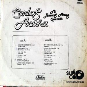 Disco de Vinilo Carlos Acuña - Mi Buenos Aires Querido Vinyl Record
