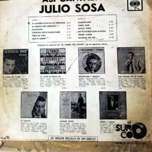 Disco de Vinilo Julio Sosa  - Así Cantaba Vinyl Record