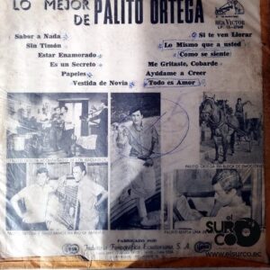 Disco de Vinilo Palito Ortega - Lo Mejor De Palito Ortega Vinyl Record