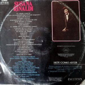 Disco de Vinilo Susana Rinaldi - Hoy Como Ayer Vinyl Record