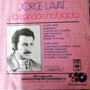 Disco de Vinilo Jorge Lavat - Y La Canción Hablada Vinyl Record