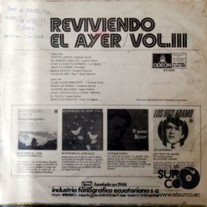 Disco de Vinilo Varios - Reviviendo El Ayer Vol 3 Vinyl Record