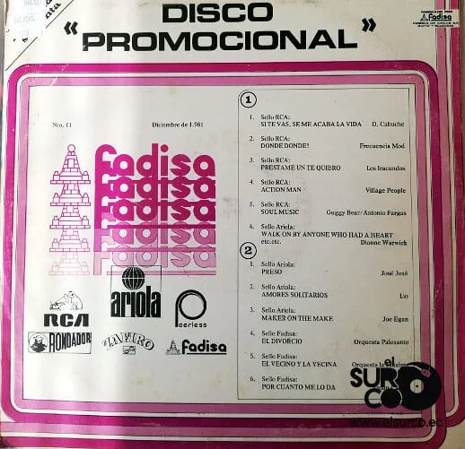 Disco de Vinilo Varios - Lista De Novedades No. 11 Diciembre 1981 Vinyl Record