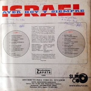 Disco de Vinilo Grupo Israel - Ayer Hoy Y Siempre Vinyl Record