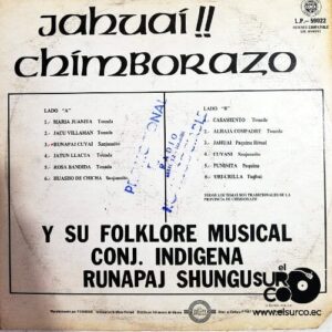 Disco de Vinilo Conjunto Indígena Runapaj Shungu - Jahuai Chimborazo Vinyl Record