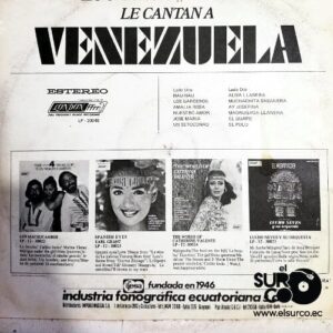 Disco de Vinilo Los Machucambos - Los Machucambos Le Cantan A Venezuela Vinyl Record