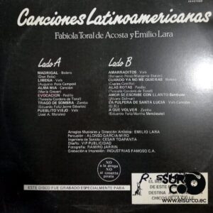 Disco de Vinilo Fabiola Toral De Acosta - Canciones Latinoamericanas Vinyl Record
