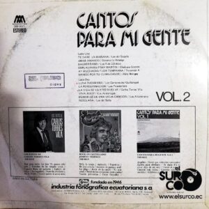 Disco de Vinilo Varios - Cantos Para Mi Gente Vol 2 Vinyl Record