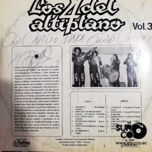Disco de Vinilo Los 4 Del Altiplano - Los 4 Del Altiplano Vol 3 Vinyl Record