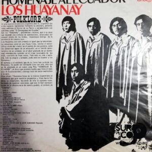 Disco de Vinilo Los Huayanay - Homenaje Al Ecuador Vinyl Record
