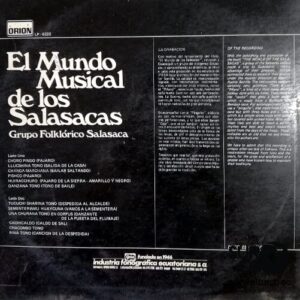 Disco de Vinilo Grupo Folklórico Salasaca - El Mundo Musical De Los Salasacas Vinyl Record