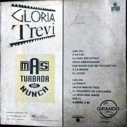 Disco de Vinilo Gloria Trevi - Mas Turbada Que Nunca Vinyl Record