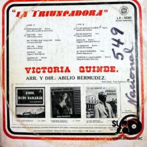 Disco de Vinilo Victoria Quinde - La Triunfadora Vinyl Record