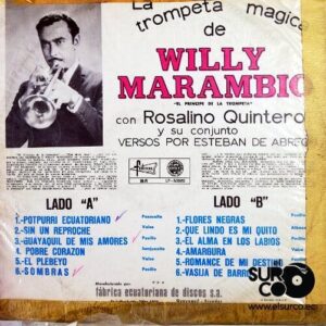 Disco de Vinilo Willy Marambio - La Trompeta Mágica Vinyl Record