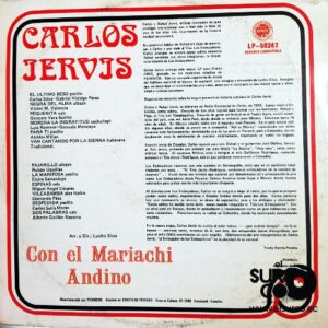 Disco de Vinilo Carlos Jervis - Con El Mariachi Andino Vinyl Record