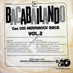 Disco de Vinilo Sonora De Los Hermanos Baca - Bacabailando Vol 2 Vinyl Record