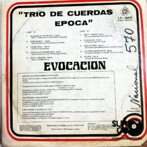 Disco de Vinilo Trío De Cuerdas Época - Evocación Vinyl Record
