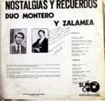 Disco de Vinilo Dúo Montero Y Zalamea - Nostalgias Y Recuerdos Vinyl Record