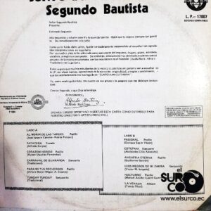 Disco de Vinilo Segundo Bautista - Junto A Mi Guitarra Vinyl Record