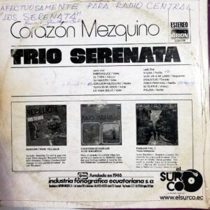 Disco de Vinilo Trio Serenata - Corazón Mezquino Vinyl Record