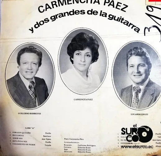 Disco de Vinilo Carmencita Paz - Dos Grandes De La Guitarra Vinyl Record