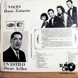Disco de Vinilo Los Zañartu - 4 Voces Vinyl Record