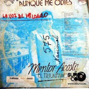 Disco de Vinilo Mentor Acosta - Aunque Me Odies Vinyl Record