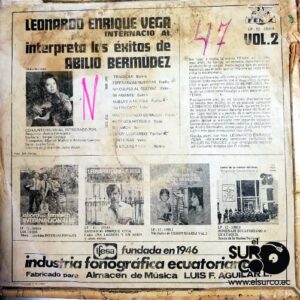Disco de Vinilo Leonardo Enrique Vega - Interpreta Lo Éxitos De Abilio Bermúdez Vinyl Record