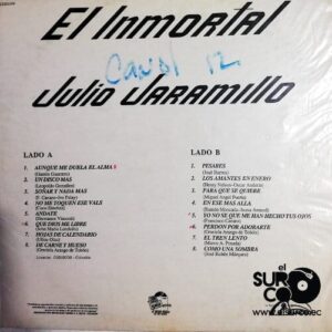 Disco de Vinilo Julio Jaramillo - El Inmortal Julio Jaramillo Vinyl Record
