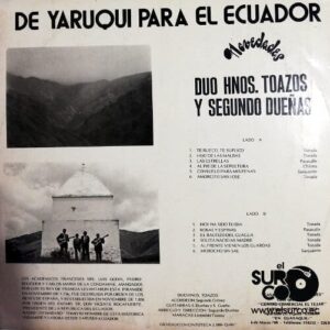 Disco de Vinilo Dúo Hermanos Toazo - De Yaruqui Para El Ecuador Vinyl Record