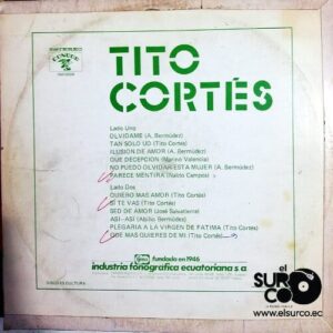 Disco de Vinilo Tito Cortés - Tito Cortés Vinyl Record