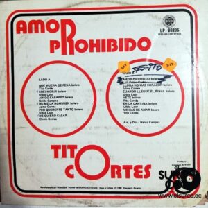 Disco de Vinilo Tito Cortés - Amor Prohibido Vinyl Record