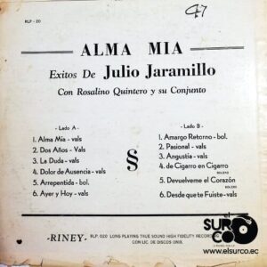 Disco de Vinilo Julio Jaramillo - Alma Mía Vinyl Record