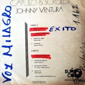Disco de Vinilo Johnny Ventura - Capullo Y Sorullo Vinyl Record
