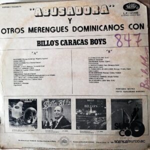 Disco de Vinilo Billo’s Caracas Boys - Abusadora Vinyl Record