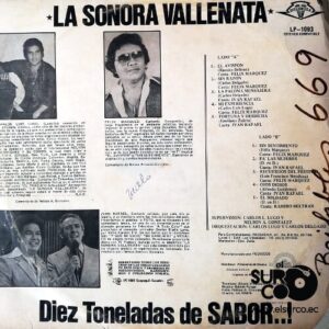 Disco de Vinilo La Sonora Vallenata - Diez Toneladas De Sabor Vinyl Record