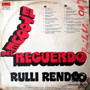 Disco de Vinilo Rulli Rendo - El Toque Del Recuerdo Vinyl Record